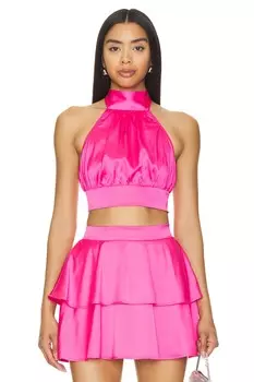 Топ элоизы с бретельками через шею Ow Collection, розовый