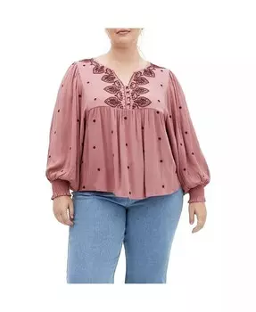 Топ Amalie Plus Size CITY CHIC, фиолетовый