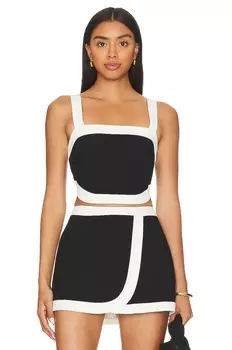 Топ Amanda Uprichard Porsha, цвет Black & Ivory