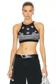 Топ Amiri Cropped Bandana, черный