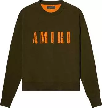 Топ Amiri Cut Away Logo Top 'Military/Nastrium', зеленый