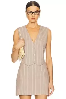 Топ Angelina vest top Ser.O.Ya, oak & eggshell pinstripe