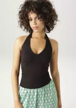 Топ Aniston CASUAL с завязанными бретелями, черный