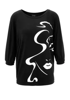 Топ Aniston SELECTED Shirt, черный