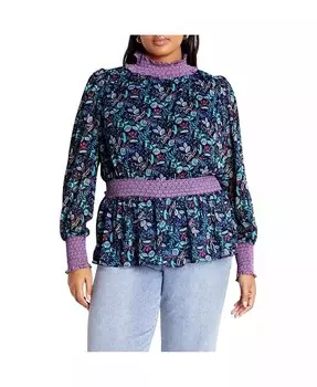 Топ Annalise размера плюс CITY CHIC, фиолетовый