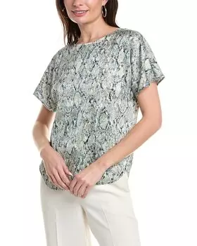 Топ Anne Klein Bateau Neck, зеленый