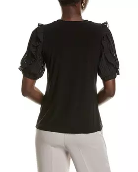 Топ Anne Klein с рюшами, черный