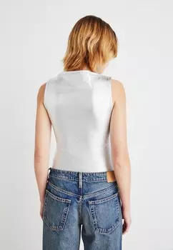 Топ ANNIE BOATNECK Weekday, серебристый