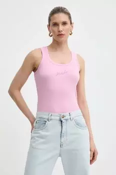 Топ Answear Exclusive Pinko, розовый