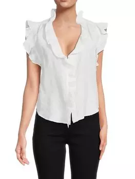 Топ Area Stars Avalon с оборками, белый