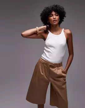 Топ ARKET racer на бретелях белого цвета