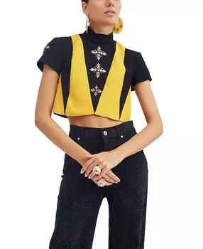 Топ Арлекин, однотонный черный La DoubleJ