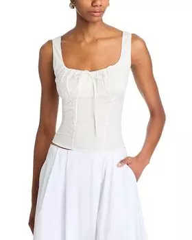 Топ Arya из поплина Lucy Paris, белый