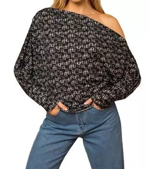 Топ Ashley в черном/цвете слоновой кости GILLI