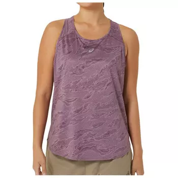 Топ Asics Road All Over Print Tank, цвет Dusty Mauve