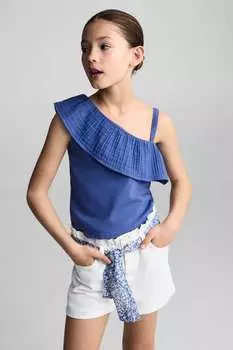 Топ асимметричного кроя Гавана Mango, синий