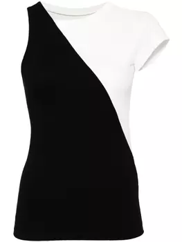 Топ асимметричного кроя MM6 Maison Margiela, белый