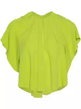 Топ асимметричного кроя с драпировкой MM6 Maison Margiela, зеленый