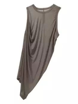 Топ асимметричного кроя с драпировкой Rick Owens, коричневый