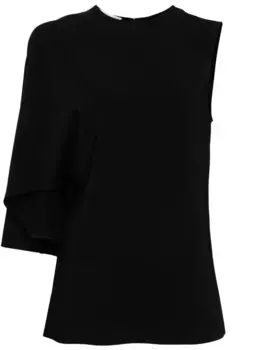 Топ асимметричного кроя с одним рукавом STELLA MCCARTNEY, черный