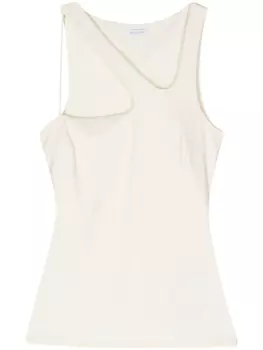 Топ асимметричного кроя с вырезами Patrizia Pepe, белый