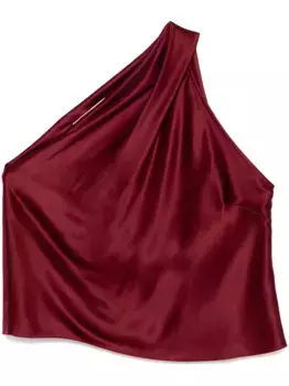Топ асимметричного кроя с вырезом халтер Michelle Mason, красный