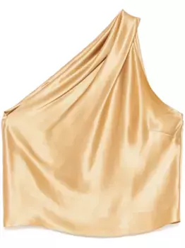 Топ асимметричного кроя с вырезом халтер Michelle Mason, золотой