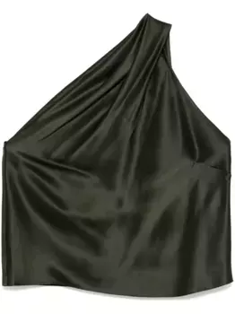 Топ асимметричного кроя с вырезом халтер Michelle Mason, зеленый