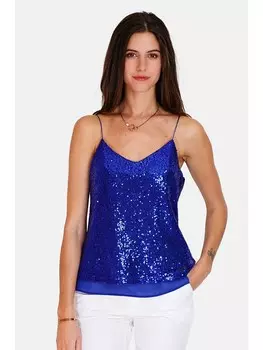 Топ ASSUILI Pailletten, синий