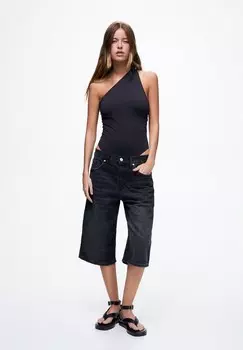 Топ ASYMMETRIC PULL&BEAR, цвет Mottled Black