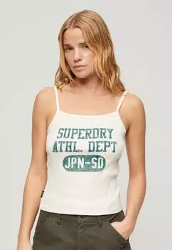 Топ ATHLETIC COLLEGE GRAPHIC CAMI Superdry, кремовый