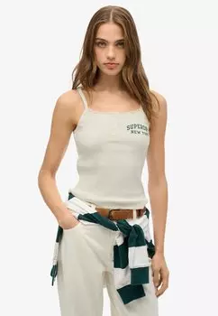 Топ ATHLETIC ESSENTIALS GRAPHIC Superdry, молочный