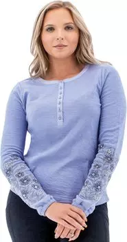 Топ Aventura Clothing Larkin Henley, цвет Pale Iris