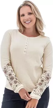 Топ Aventura Clothing Larkin Henley, цвет Turtledove