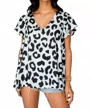 Топ Avril с рукавами-крылышками и V-образным вырезом в альпийском стиле BUDDYLOVE, цвет alpine