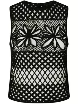 Топ ажурной вязки PINKO, черный