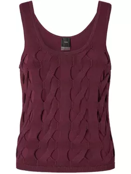 Топ ажурной вязки PINKO, красный