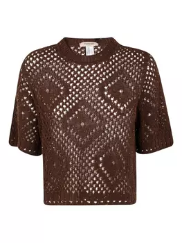 Топ ажурной вязки с короткими рукавами TWINSET