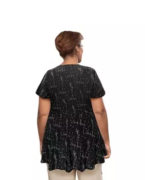 Топ Baby Doll с короткими рукавами - Plus в серой сетке On The Plus Side