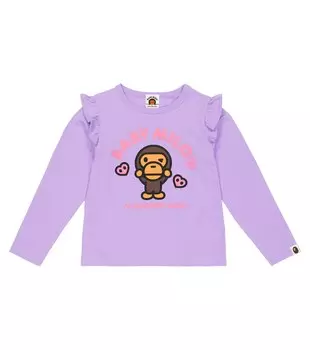 Топ Baby Milo из хлопкового джерси BAPE, фиолетовый