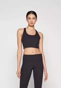 Топ BALANCE COMPRESSION CROP TANK BUILT IN BRA DKNY, черный