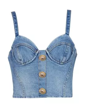 Топ Balmain, синий