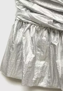 Топ BALOON Mango, серебристый