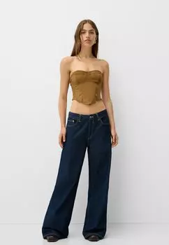 Топ BANDEAU Bershka, коричневый
