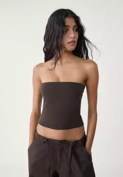 Топ BANDEAU Stradivarius, коричневый