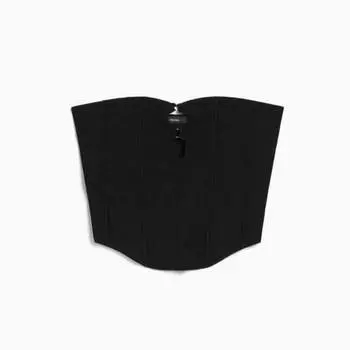 Топ-бандо Bershka Bandeau, черный