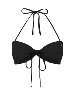 Топ бандо бикини Karl Lagerfeld Bandeau Bikini Top, черный