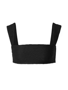 Топ бандо бикини & Other Stories Bandeau Bikini Top, черный