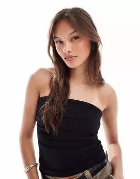 Топ-бандо Brave Soul из хлопкового джерси черного цвета