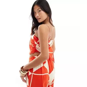 Топ бандо Forever New Petite, красный/белый